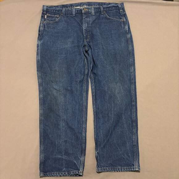 Carhartt Jeans 44x30 43x29 Blue Regular Fit Straight Leg Utility Y2K Workwear - Picture 1 of 8
